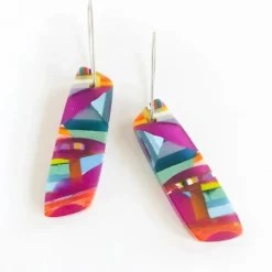 New Rectangle Mosaic Earrings Earrings