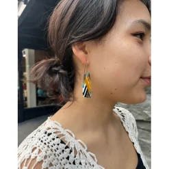 New Rectangle Mosaic Earrings Earrings