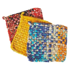Online Recycled Sari Hot Pads Tabletop | Chef Accessories