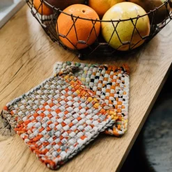Online Recycled Sari Hot Pads Tabletop | Chef Accessories