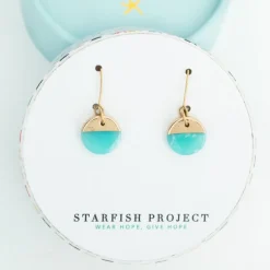 Sale Refresh Earrings Aqua Fight Trafficking | Earrings