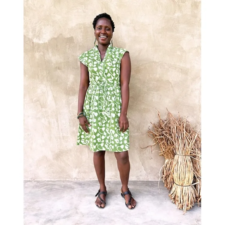 Online Retro Dress Brambles – Olive Dresses