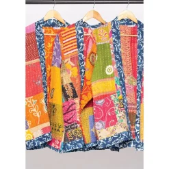 Discount Reversible Kantha Quilted Sari Jacket Tops & Tunics | Jackets & Sweaters