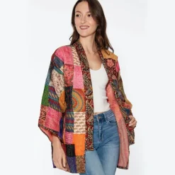 Fashion Reversible Kantha Silk Kimono Jacket Tops & Tunics | Jackets & Sweaters