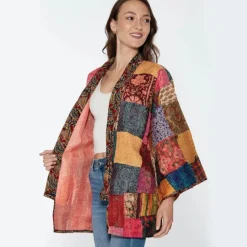 Fashion Reversible Kantha Silk Kimono Jacket Tops & Tunics | Jackets & Sweaters