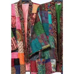 Fashion Reversible Kantha Silk Kimono Jacket Tops & Tunics | Jackets & Sweaters