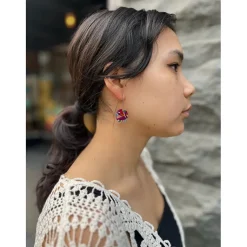 Fashion Round Mosaic Dangle Earrings Earrings