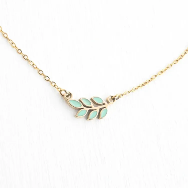 Best Rowen Leaf Necklace Mint Fight Trafficking | Necklaces
