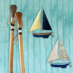 Discount Sailboat Wall Decor Tan and Gray Wall Decor