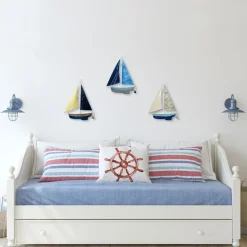 Discount Sailboat Wall Decor Tan and Gray Wall Decor