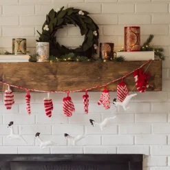 Sale Santa & Reindeer Felt Garland Garlands
