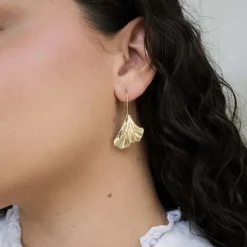Sale Sayuri Ginkgo Leaf Drop Earrings Earrings