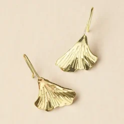Sale Sayuri Ginkgo Leaf Drop Earrings Earrings