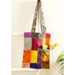 Outlet Silk Kantha Tote Bag Bags
