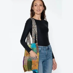 Outlet Silk Kantha Tote Bag Bags