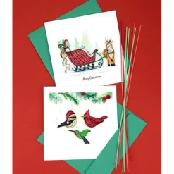 Hot Sleigh Ride Quilling Card Christmas Cards