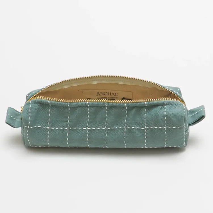 Outlet Small Grid Toiletry Bag Spruce Bags