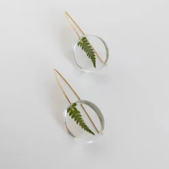 Sale Small Moon Fern Earrings Earrings