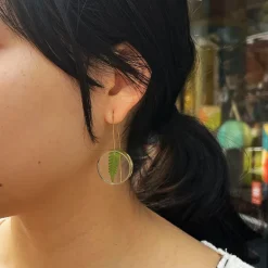 Sale Small Moon Fern Earrings Earrings