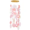 Online Small Round Capiz Shell Chime – Pretty in Pink Capiz Wind Chimes