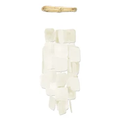 Clearance Small Square Capiz Wind Chime – White Capiz Wind Chimes