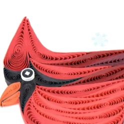 Online Snowy Cardinal Quilling Card Christmas Cards