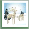 Hot Snowy Reindeer Quilling Card Christmas Cards