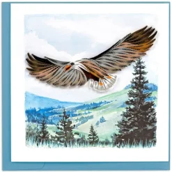Online Soaring Eagle Quilling Card Bird & Flower Cards