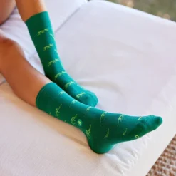Hot Socks That Give Books Green Dinosaur Socks