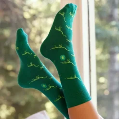 Hot Socks That Give Books Green Dinosaur Socks