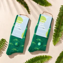 Hot Socks That Give Books Green Dinosaur Socks