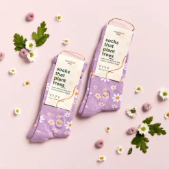 Best Socks That Plant Trees Lavender Daisies Socks