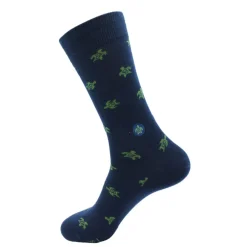 Fashion Socks That Protect Turtles Navy Socks