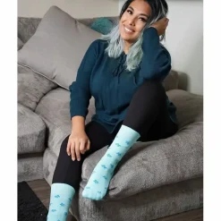 Clearance Socks That Protect Turtles Light Blue Socks