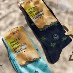 Clearance Socks That Protect Turtles Light Blue Socks