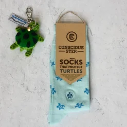 Clearance Socks That Protect Turtles Light Blue Socks