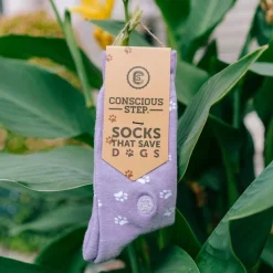 Online Socks That Save Dogs Lavender Socks