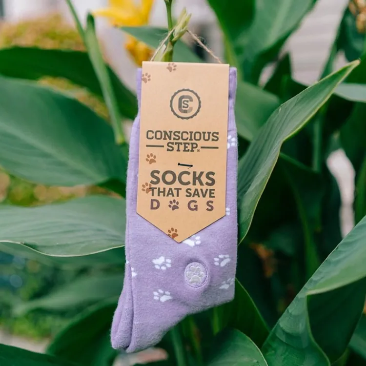Online Socks That Save Dogs Lavender Socks