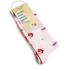 Hot Socks That Save LGBTQ Lives Pink Lips Socks