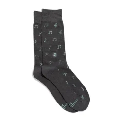 Clearance Socks that Support Music – Grey Music Notes Socks