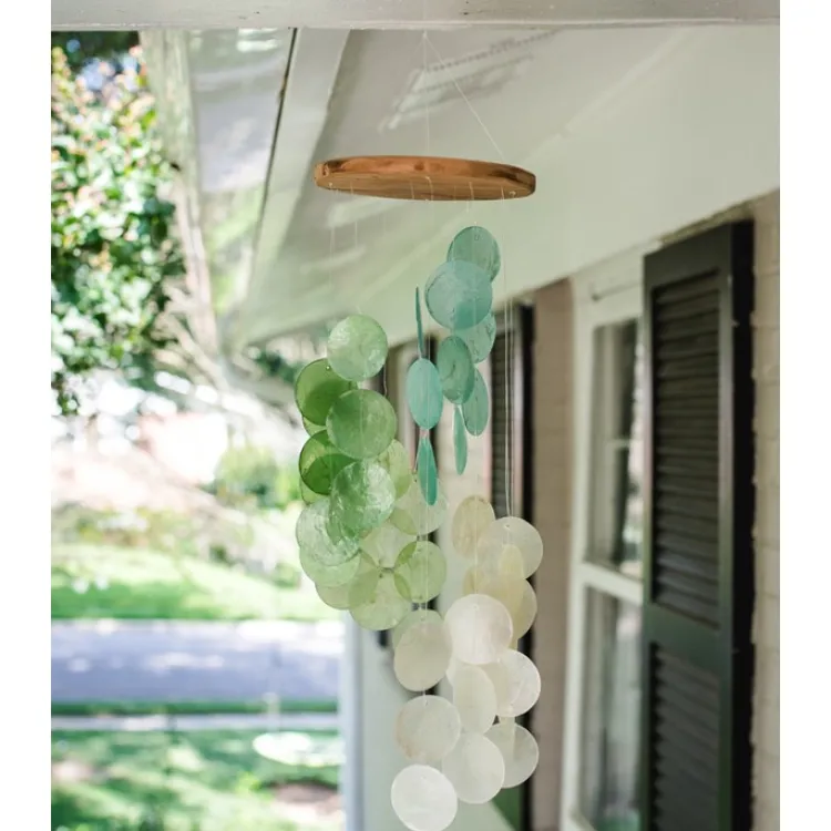 Outlet Spiral Capiz Shell Chime – Spring Meadow Capiz Wind Chimes