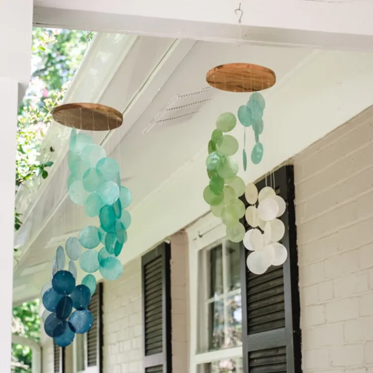 Outlet Spiral Capiz Shell Chime – Spring Meadow Capiz Wind Chimes