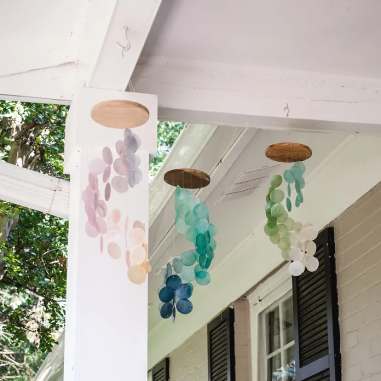 Outlet Spiral Capiz Shell Chime – Spring Meadow Capiz Wind Chimes
