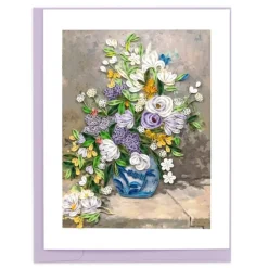 Sale Spring Bouquet Renoir Quilling Card Famous Painting Cards | Bird & Flower Cards