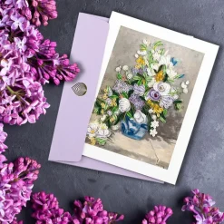 Sale Spring Bouquet Renoir Quilling Card Famous Painting Cards | Bird & Flower Cards
