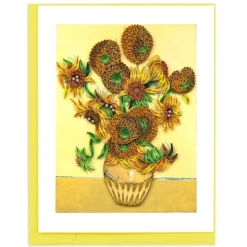Discount Sunflowers Van Gogh Quilling Card Famous Painting Cards | Bird & Flower Cards