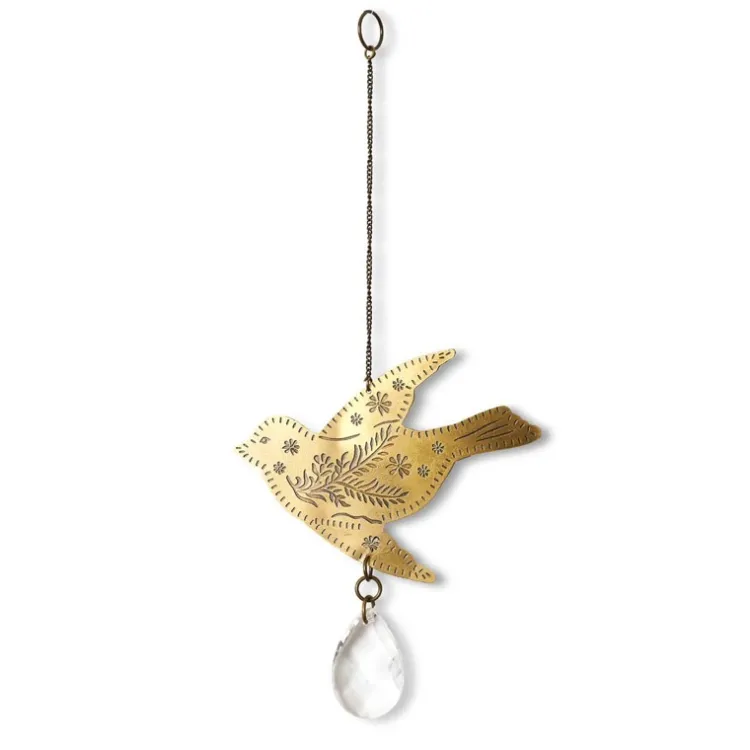 Online Surya Bird Engraved Brass Suncatcher Wall Decor