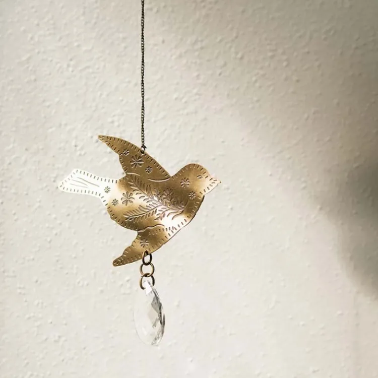 Online Surya Bird Engraved Brass Suncatcher Wall Decor
