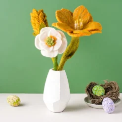 Fashion Tangerine Tango Felt Flower Bouquet Felt Flowers