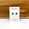Fashion Three-Toned Prepona Butterfly Wing Stud Earrings Earrings
